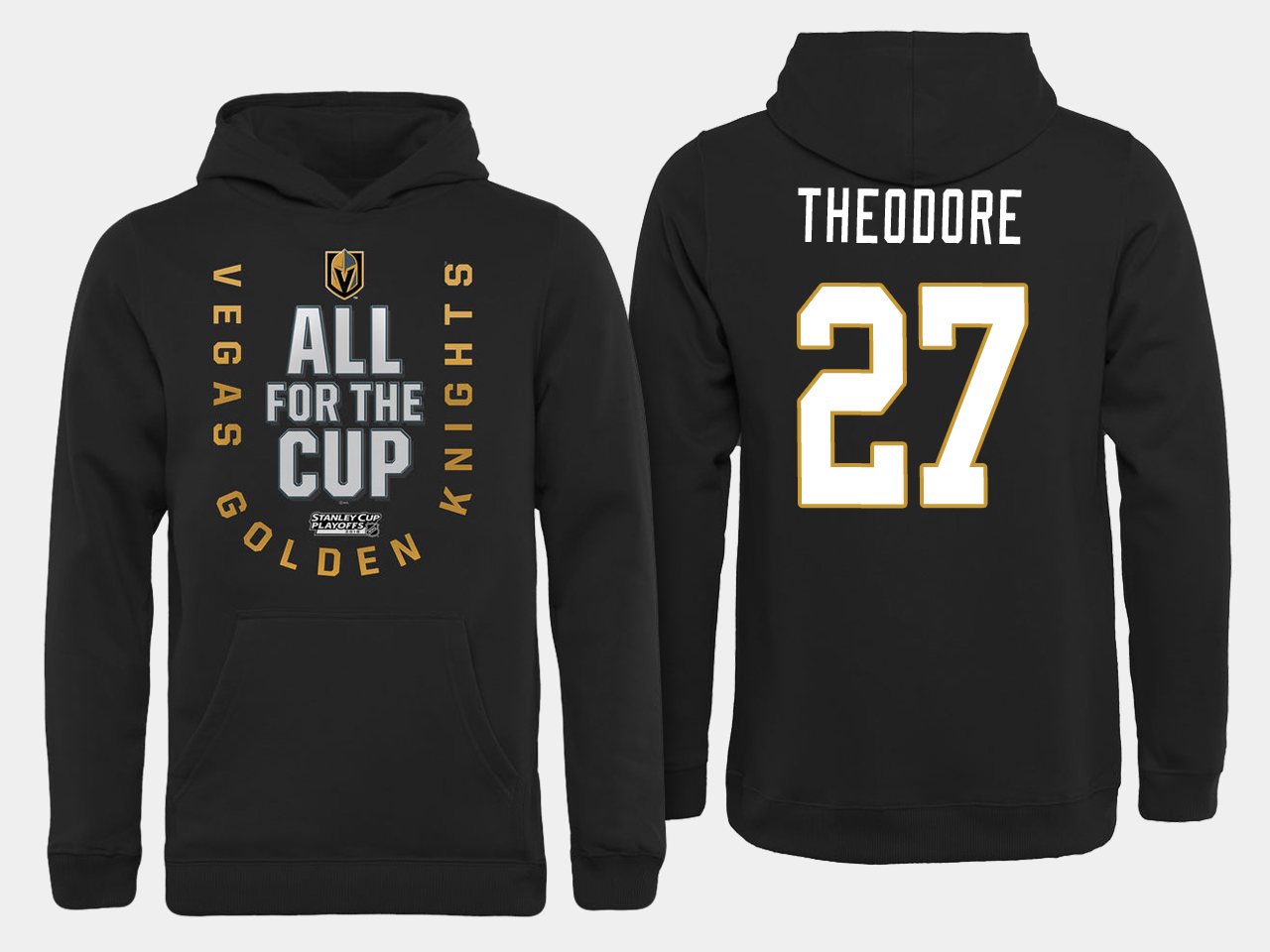 Men NHL Vegas Golden Knights 27 Theodore All for the Cup hoodie